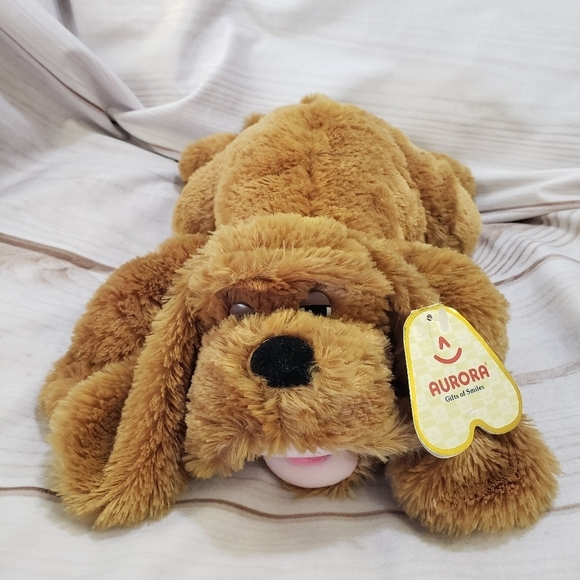 Aurora Harry Hound Dog Plush Stuffed Animal 10 Inch #30920 Brown Floppy Rare - Picture 1 of 11